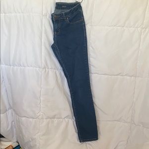 Blue skinny jeans